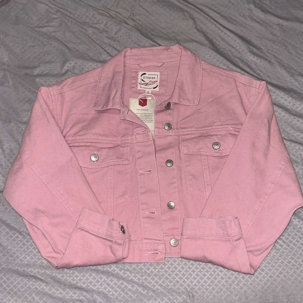 NWT Stoosh Blush Denim Jacket